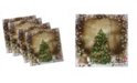Ambesonne Christmas Set of 4 Napkins, 12" x 12"